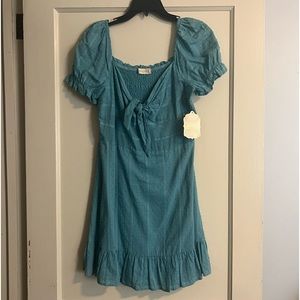 Altar’d State Blue Puff Sleeve Dress